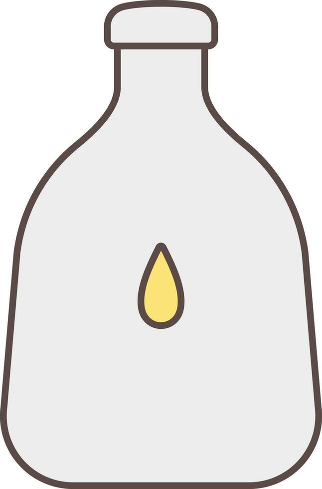 zamzam flaska grå och gul ikon. vektor