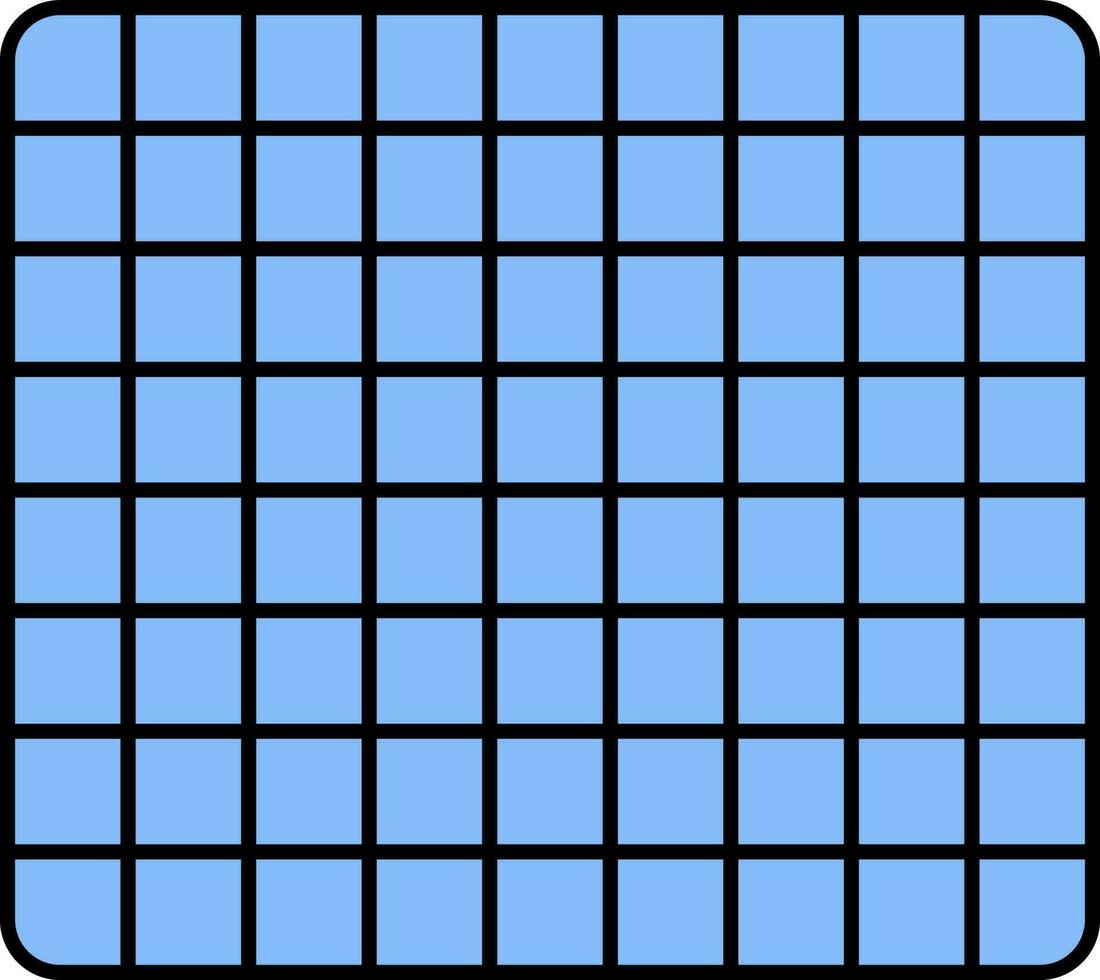 blå illustration av rutnät ikon. vektor