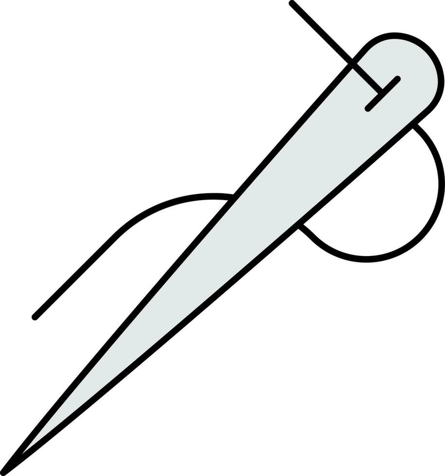 tråd nål ikon i svart och vit Färg. vektor