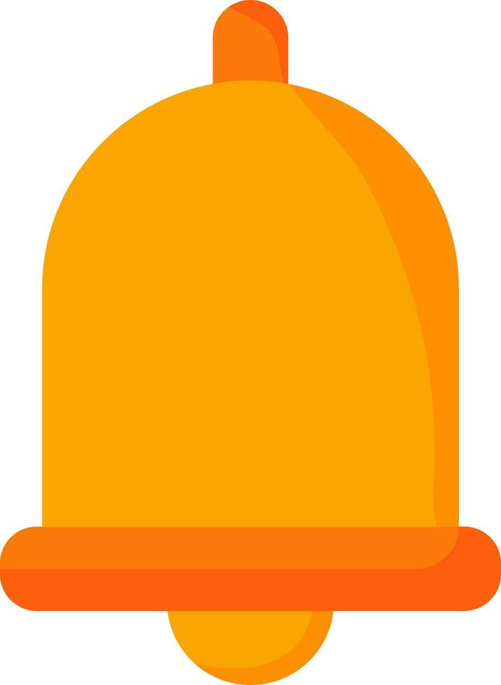 Orange Glocke Symbol im eben Stil. vektor