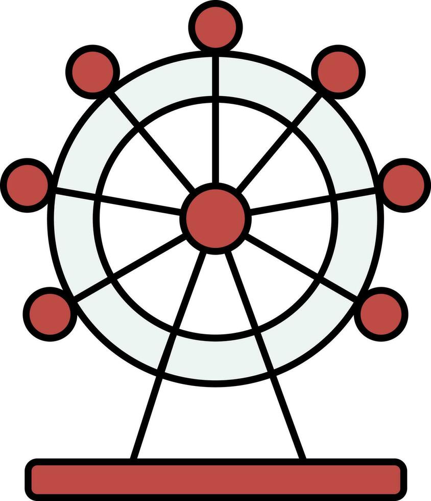 Ferris Rad Symbol im braun und schwarz Farbe. vektor
