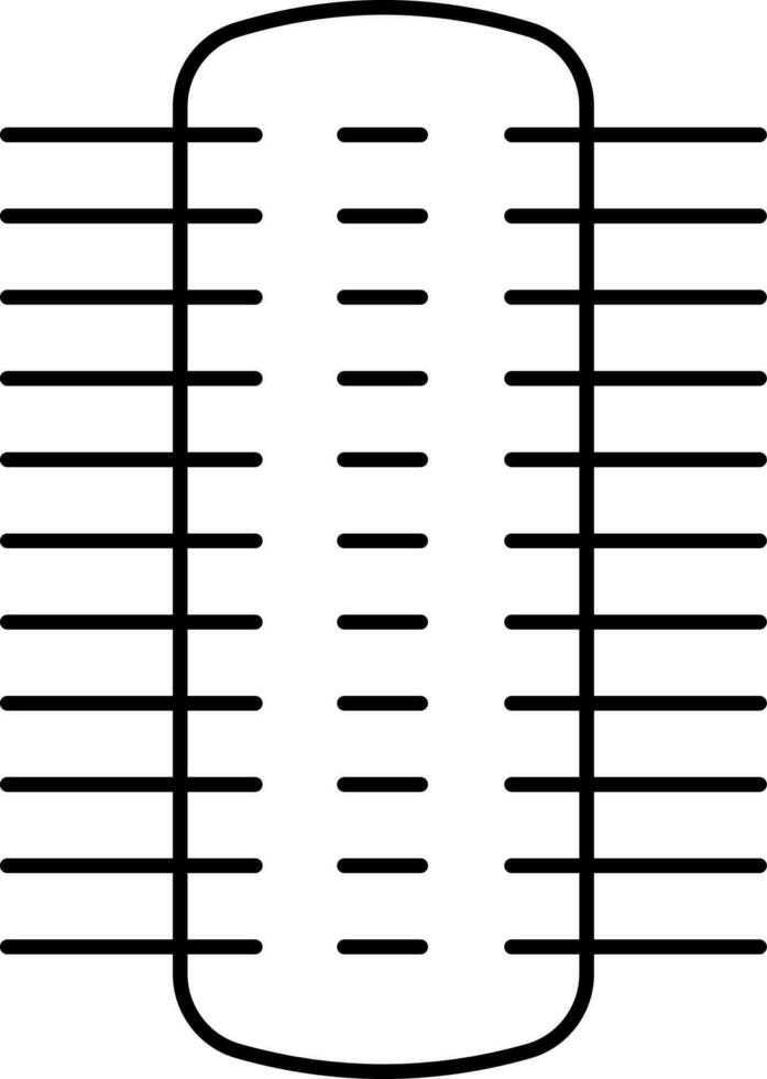 schwarz linear Stil Haar Walze Symbol. vektor