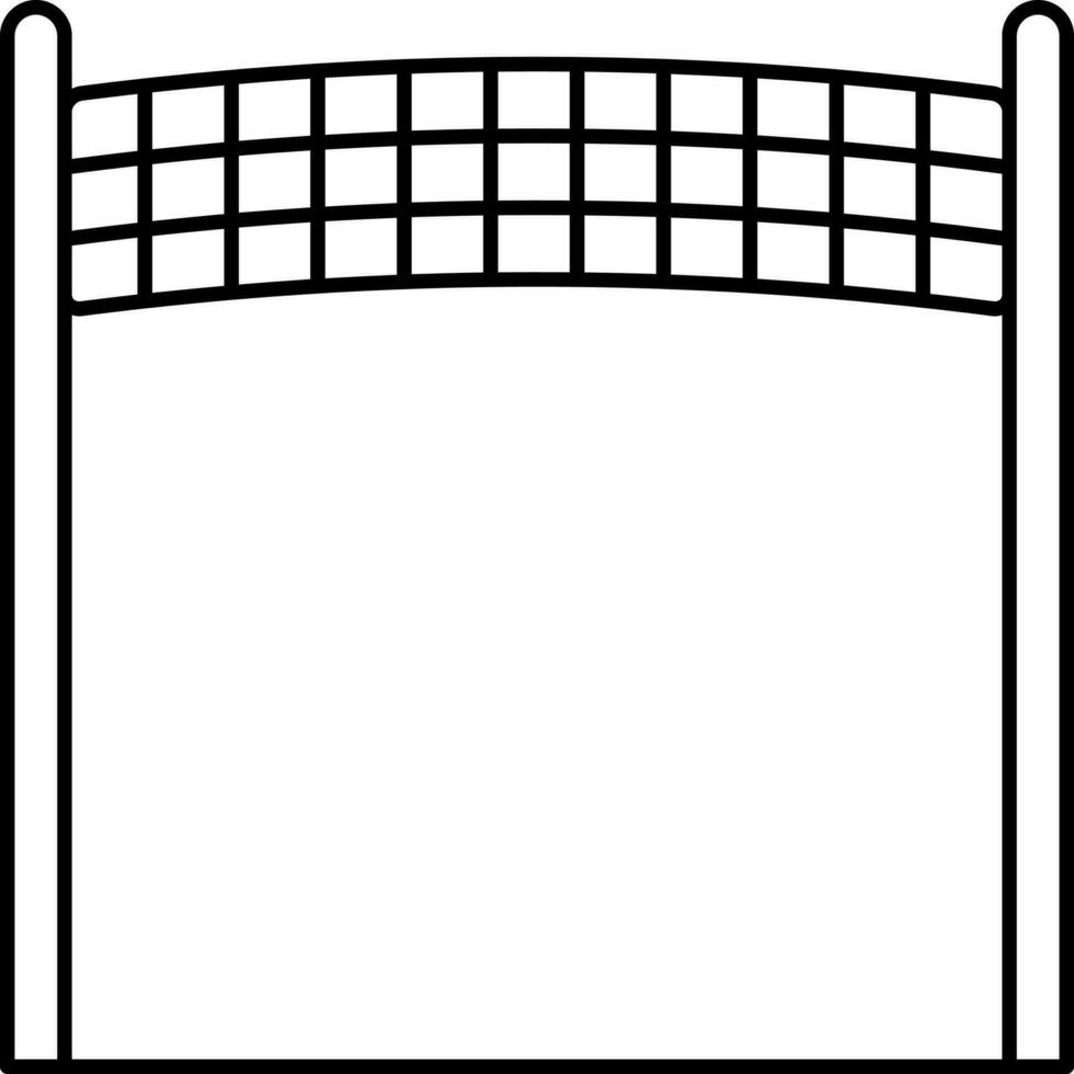 schwarz linear von Sport Netz Stand Symbol. vektor