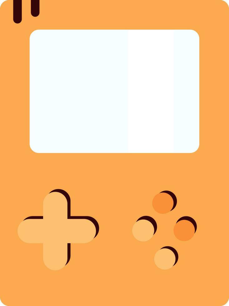 platt stil gameboay ikon i orange Färg. vektor