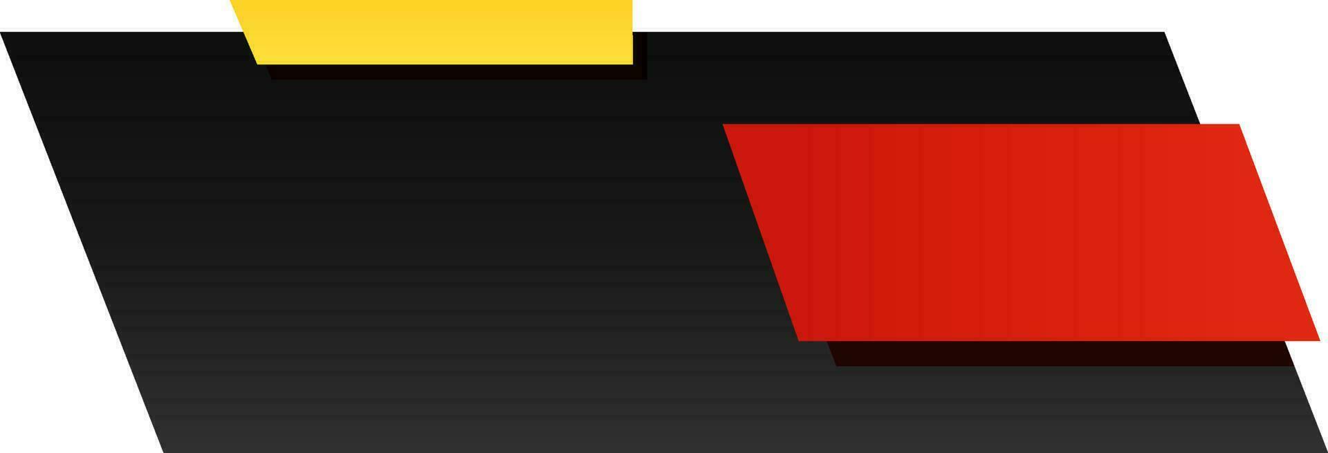 drei Farbe gestreift Hintergrund oder Band im schwarz und rot Farbe. vektor