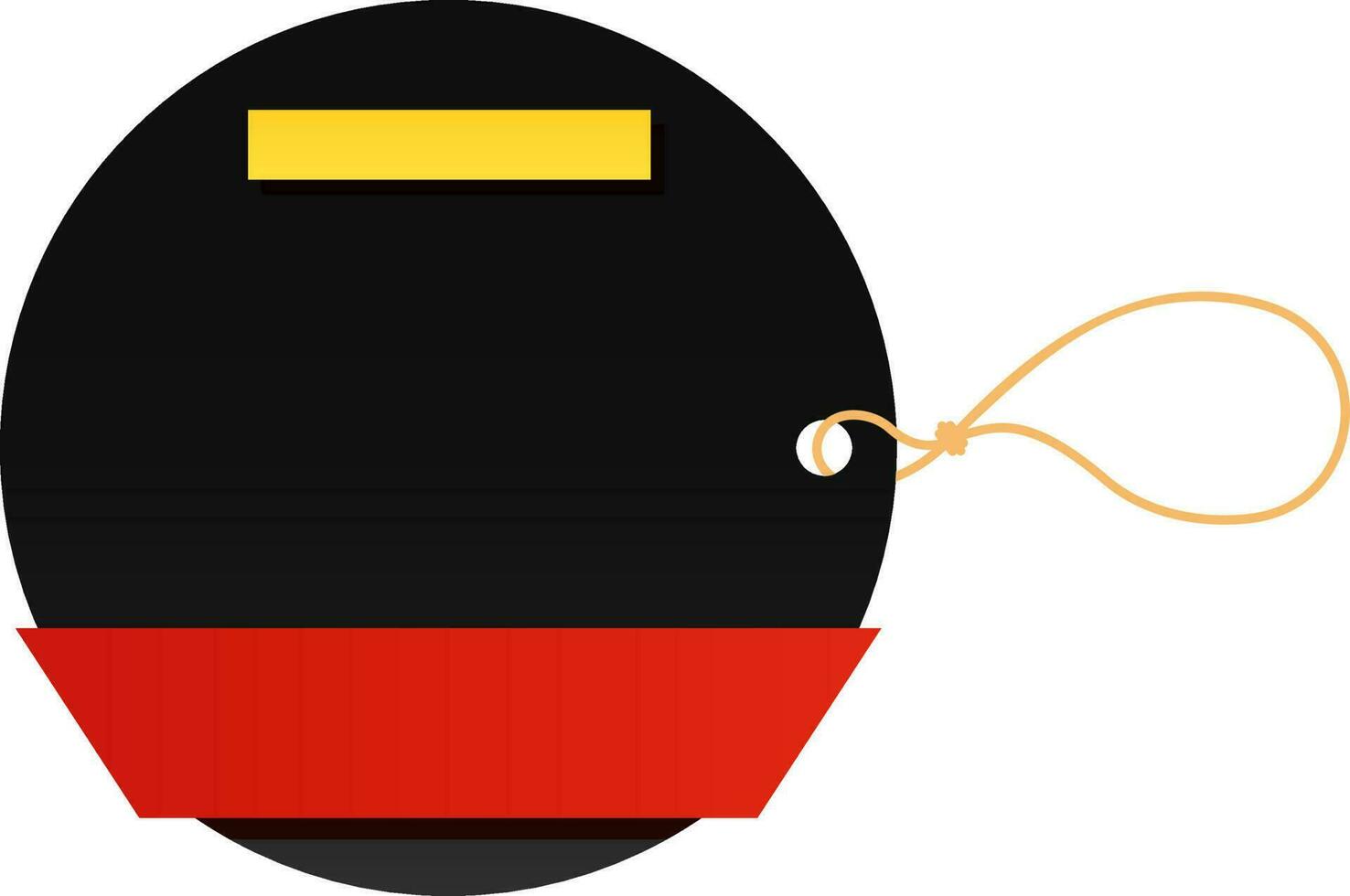 isoliert schwarz Kreis Etikett im schwarz und rot Farbe. vektor