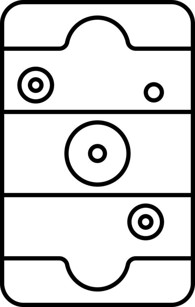 svart stroke illustration av luft hockey ikon. vektor