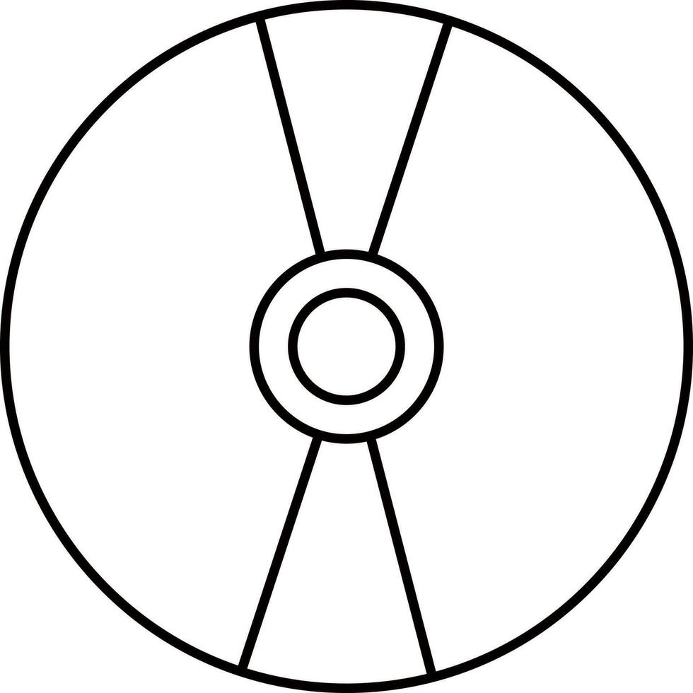 isolerat CD ikon eller symbol i svart översikt. vektor