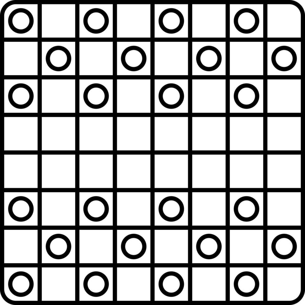 Punkt Spiel Prüfer Tafel schwarz linear Symbol. vektor