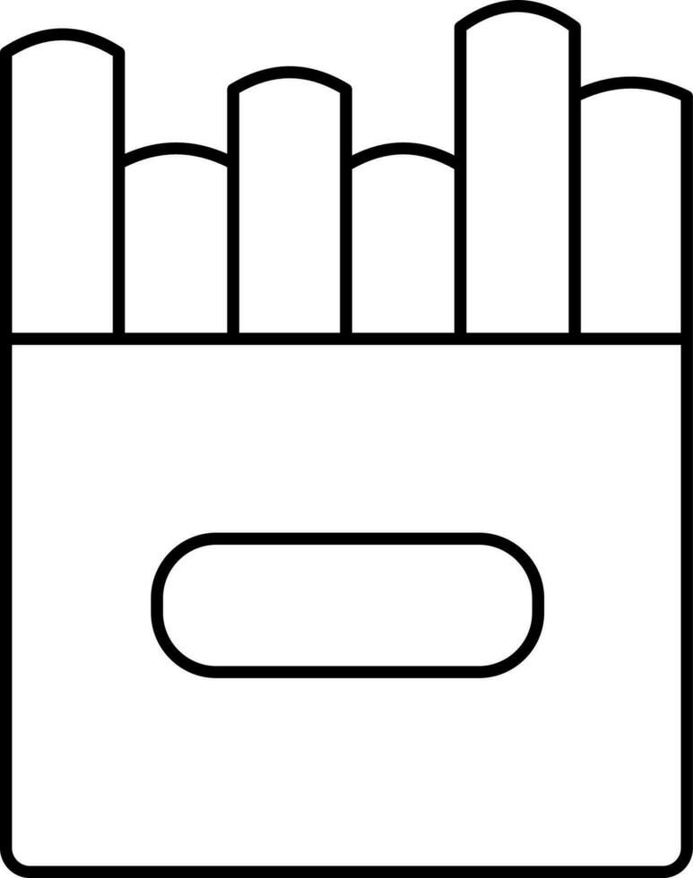 schwarz dünn Linie Kunst von Kreide Box Symbol. vektor