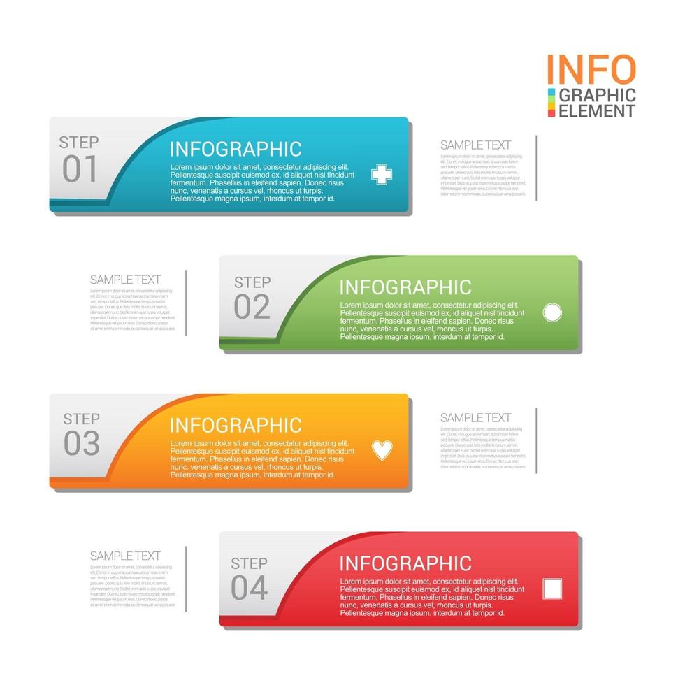 moderne Geschäftsinfografik 4-Schritt-Vektorschablone vektor