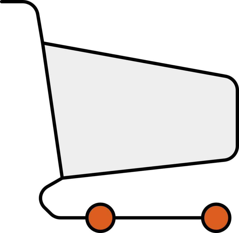 Einkaufen Wagen Symbol im grau Farbe. vektor