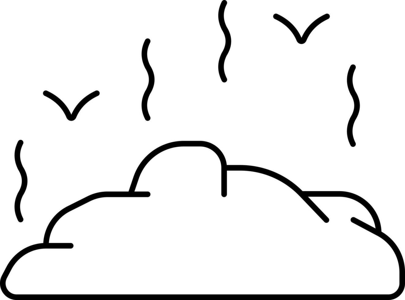 schwarz Schlaganfall Illustration von Dump Symbol. vektor