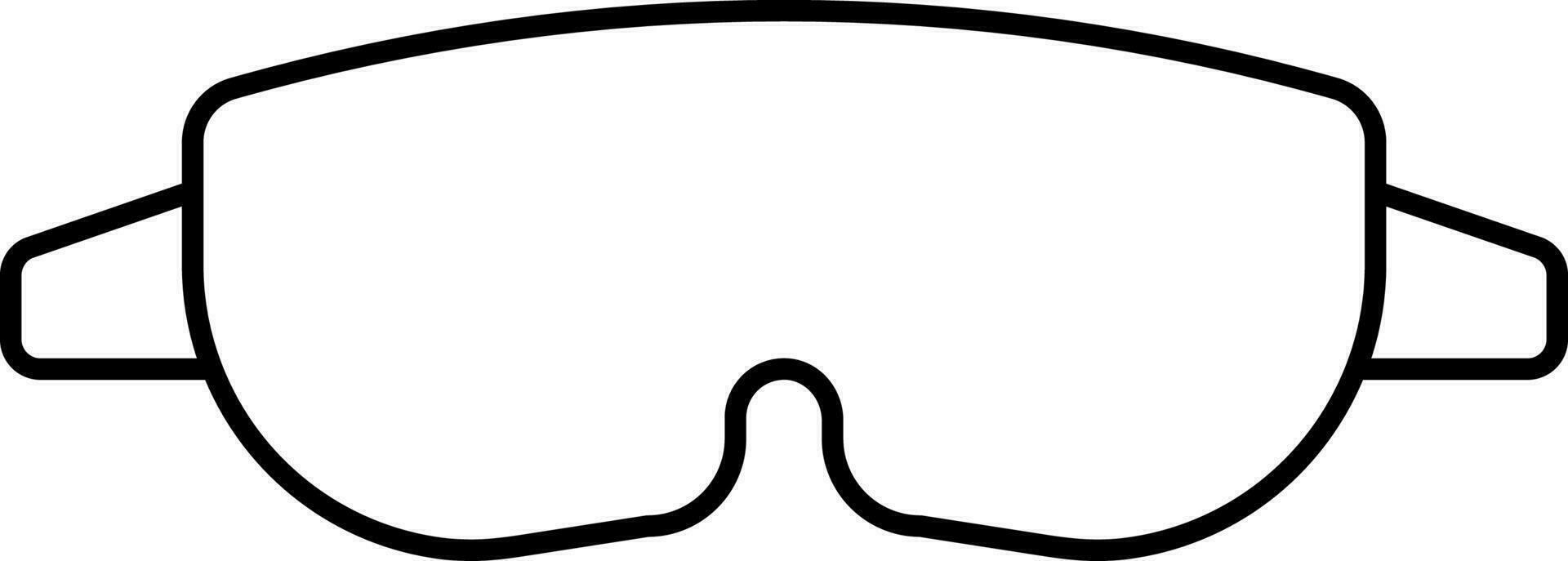 platt stil glasögon ikon i svart översikt. vektor