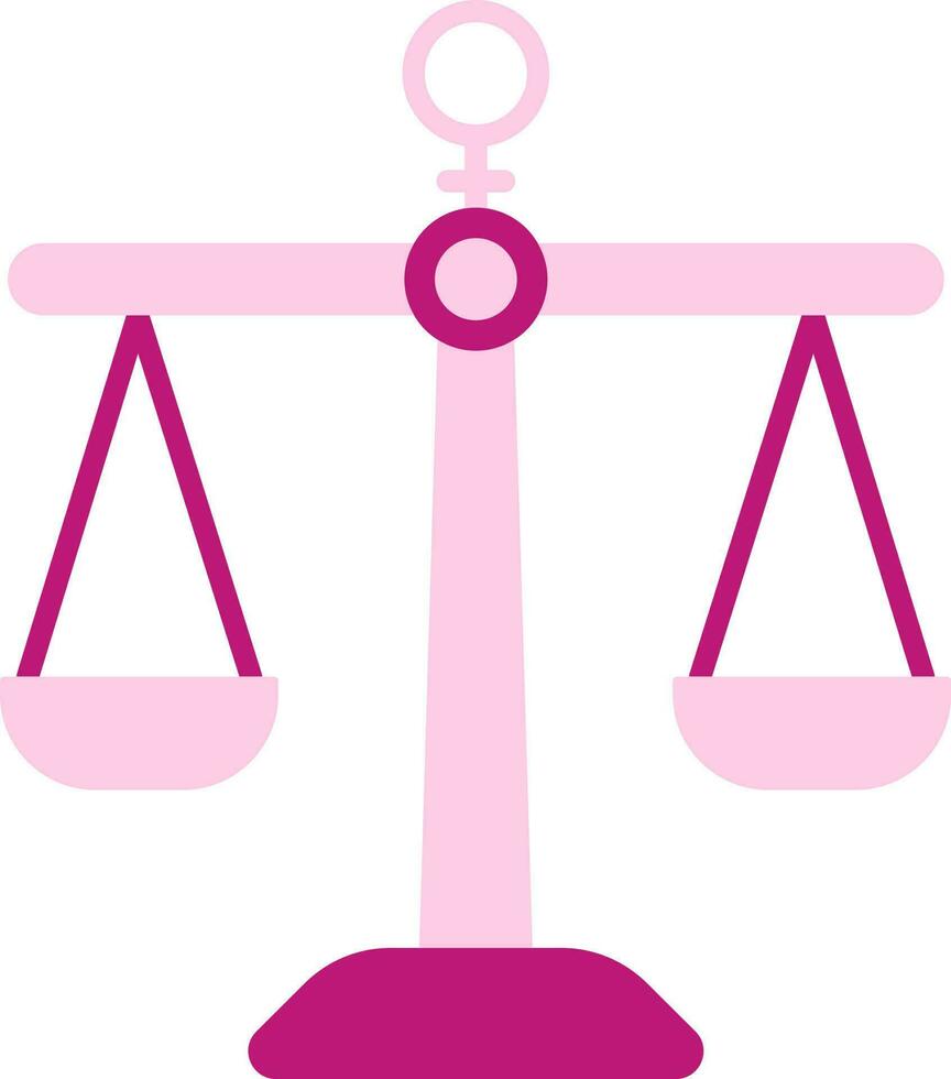 rosa illustration av balans skala ikon. vektor