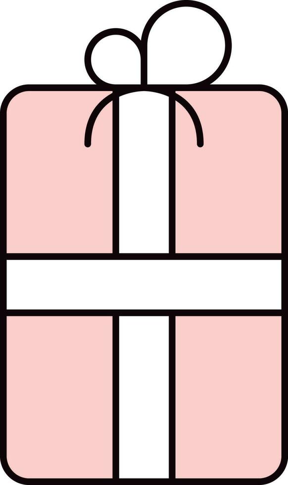isolerat gåva ikon i rosa och vit Färg. vektor