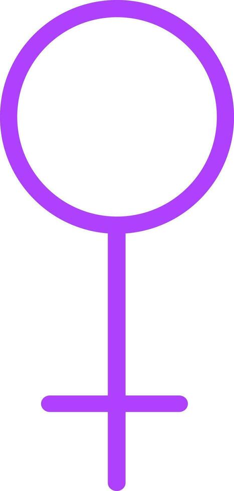 isolerat kvinna kön symbol eller ikon. vektor
