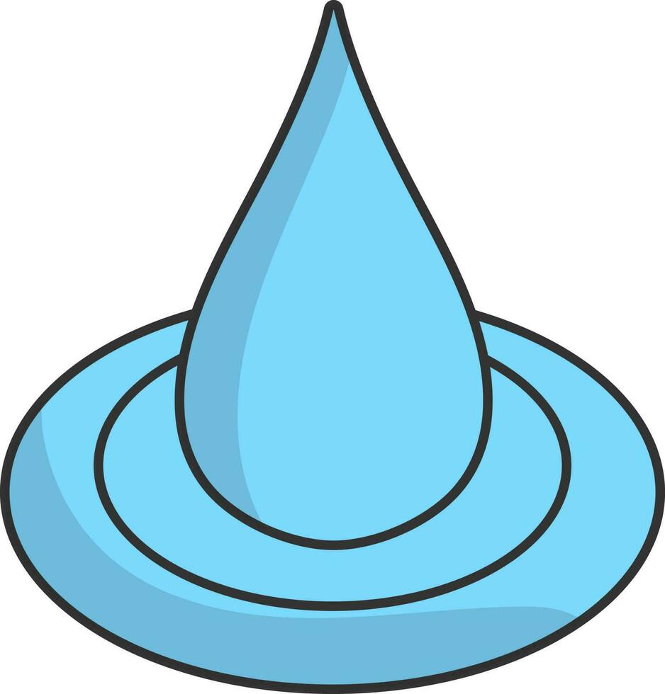 Illustration von Wasser fallen Symbol im Blau Farbe. vektor