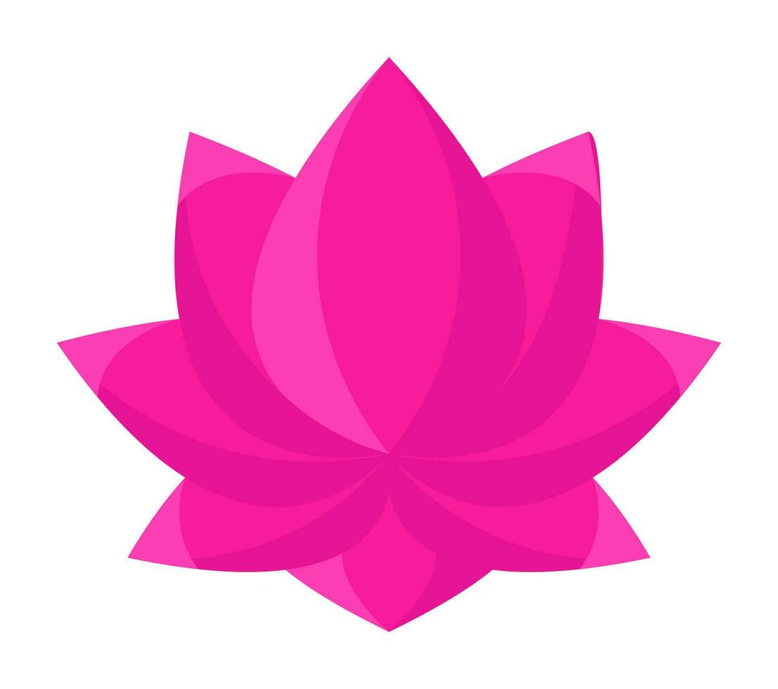 isolerat klistermärke av lotus blomma i rosa Färg. vektor