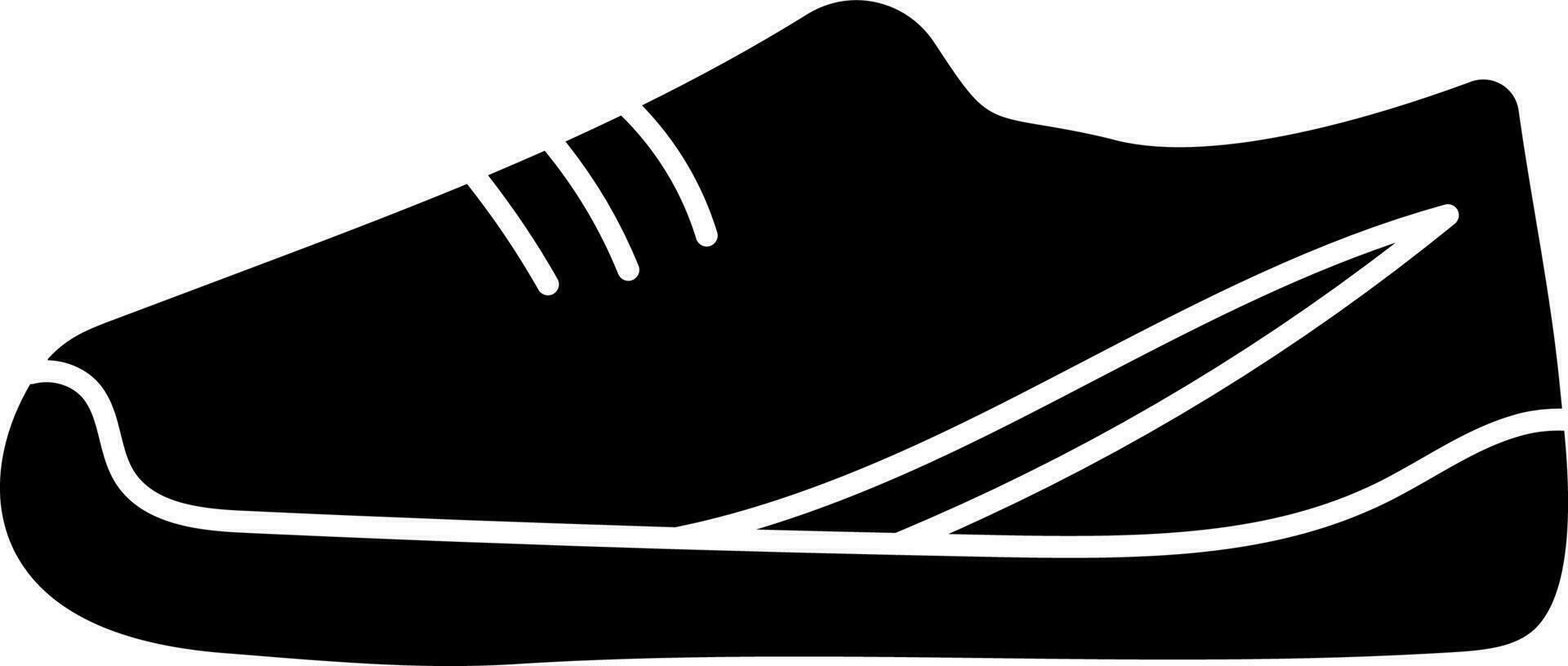 Glyphe Stil Sport Schuhe eben Symbol. vektor
