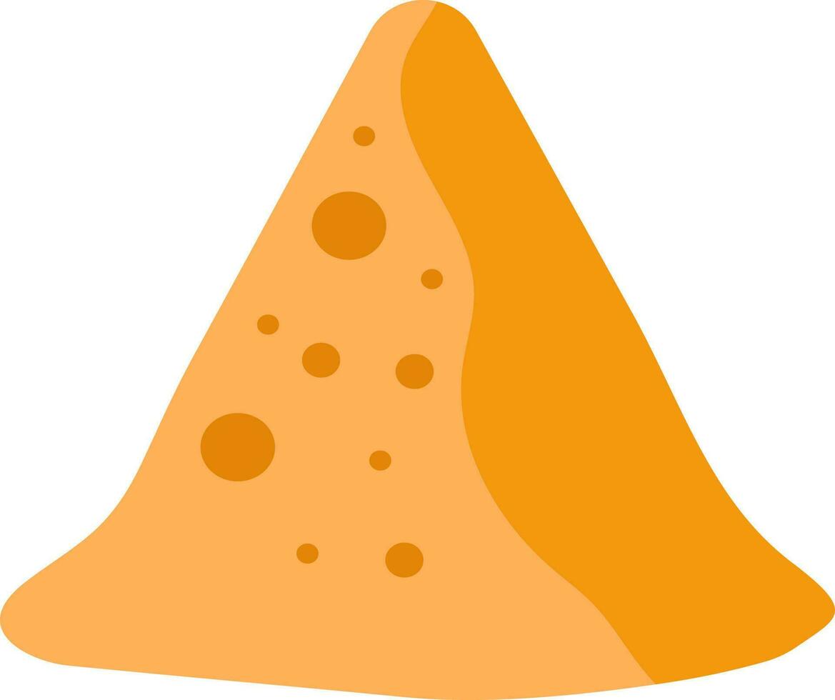 Orange Samosa indisch Snack eben Symbol. vektor