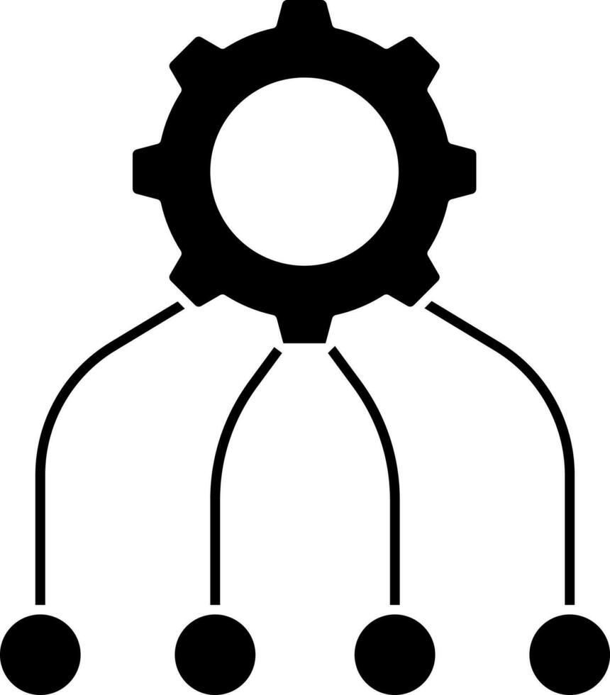 Rahmen Verbindung Symbol oder Symbol im Glyphe Stil. vektor