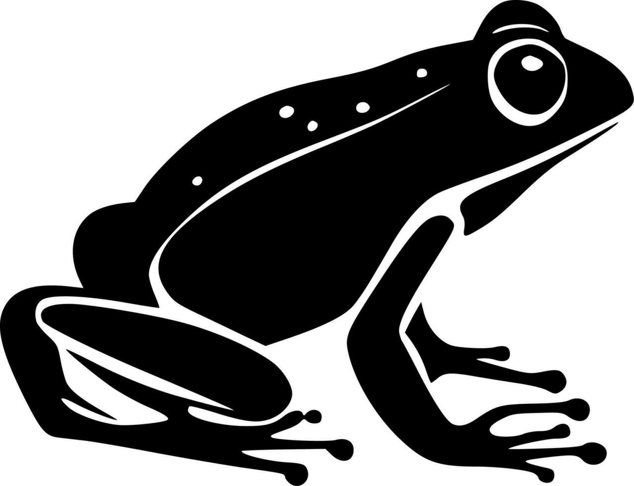 Frosch - - minimalistisch und eben Logo - - Vektor Illustration