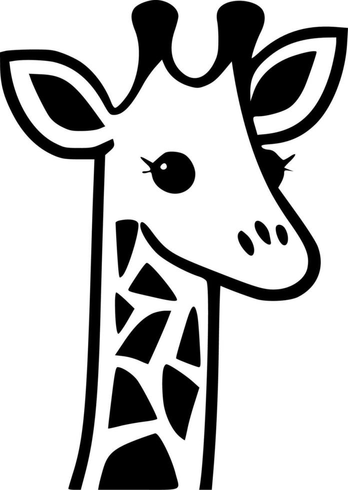 Giraffe - - minimalistisch und eben Logo - - Vektor Illustration