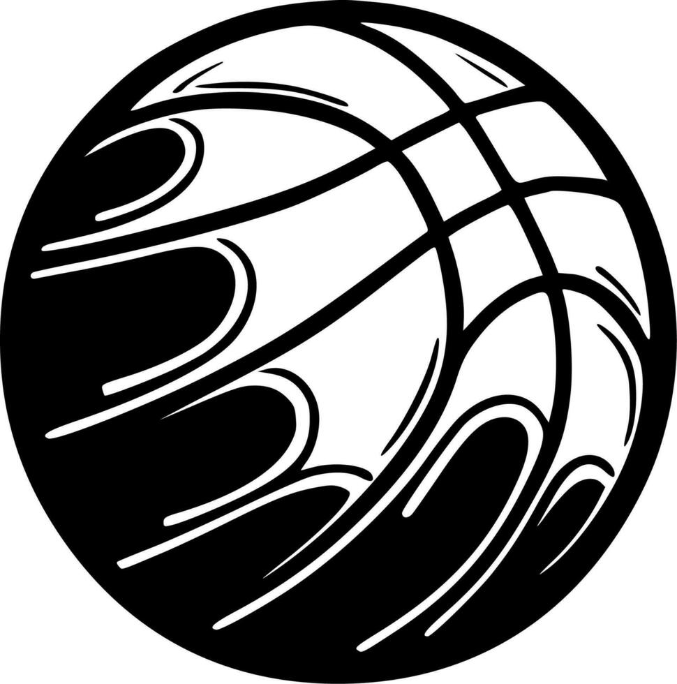 Basketball - - minimalistisch und eben Logo - - Vektor Illustration