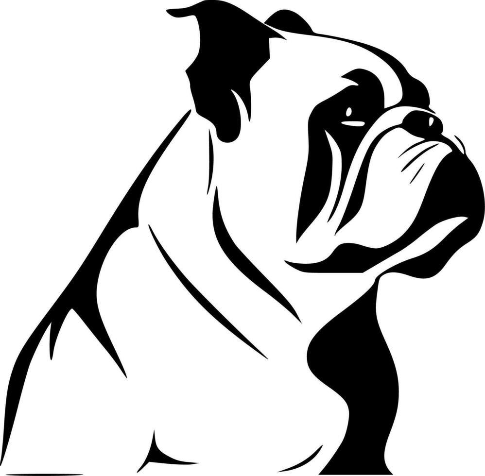 bulldogg - minimalistisk och platt logotyp - vektor illustration