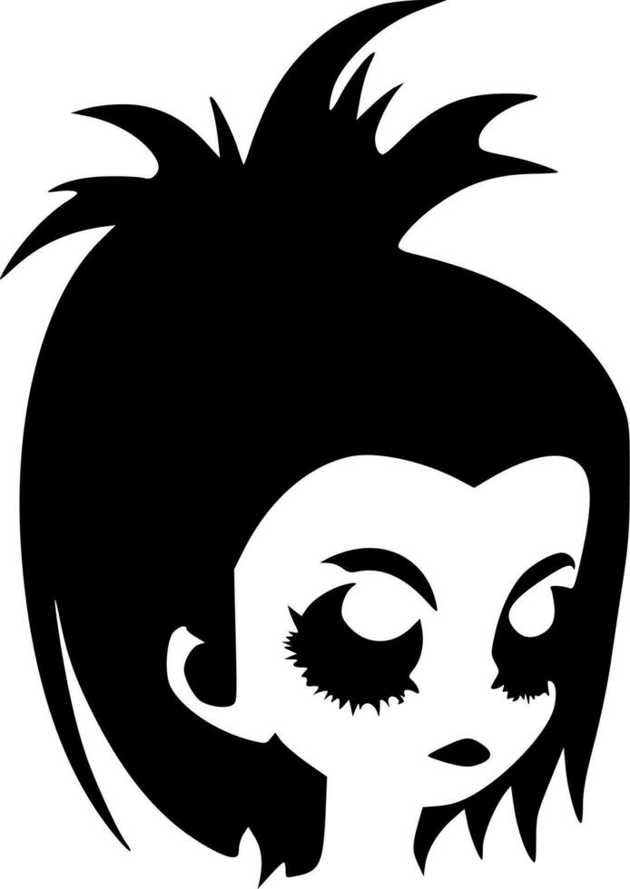 Goth - - minimalistisch und eben Logo - - Vektor Illustration