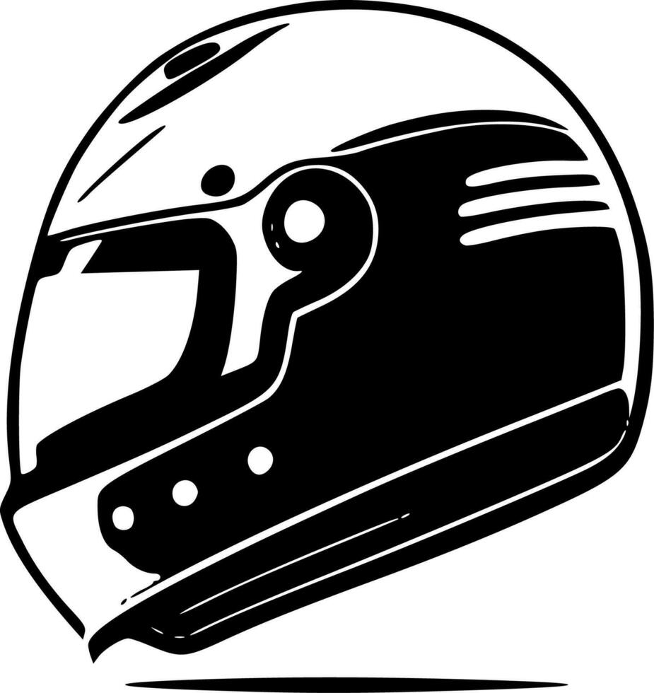 Helm - - schwarz und Weiß isoliert Symbol - - Vektor Illustration