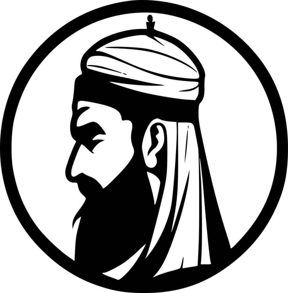 islam - minimalistisk och platt logotyp - vektor illustration