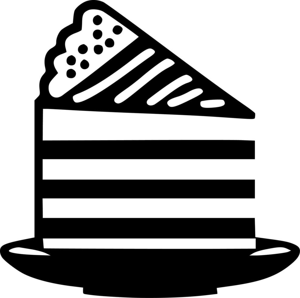 Geburtstag Kuchen - - minimalistisch und eben Logo - - Vektor Illustration