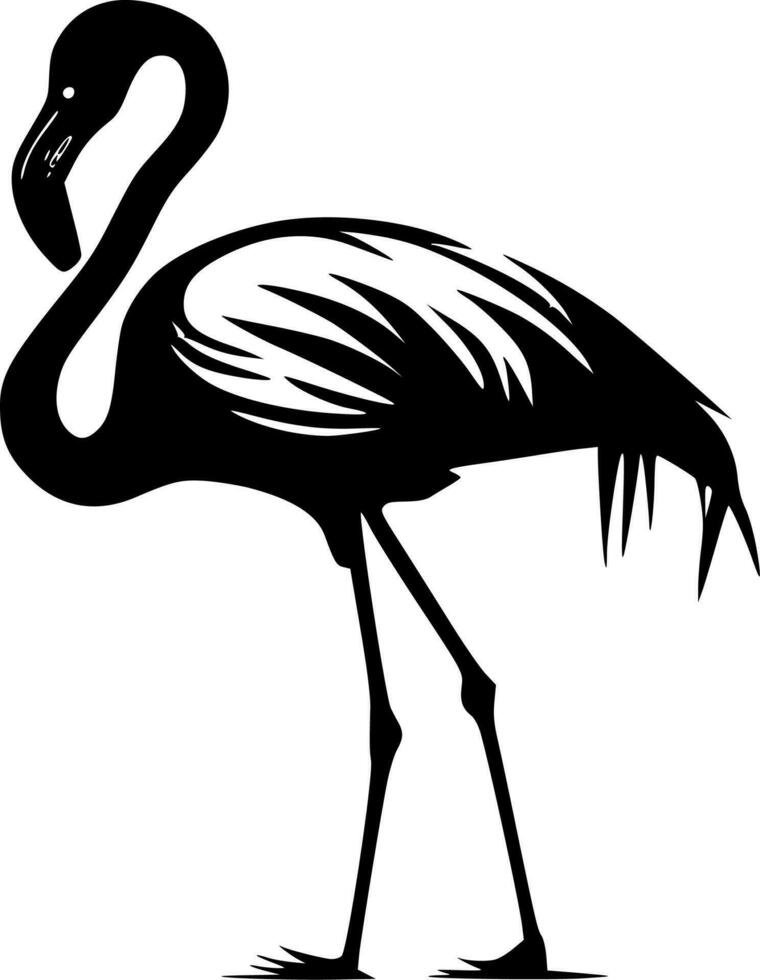 Flamingo - - minimalistisch und eben Logo - - Vektor Illustration