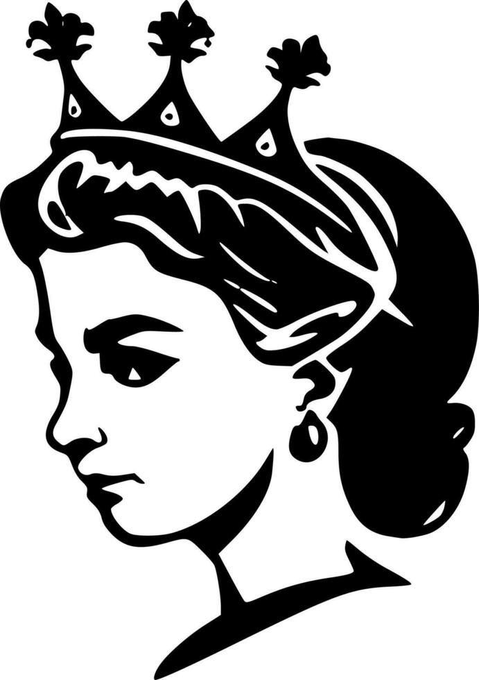 Königin, minimalistisch und einfach Silhouette - - Vektor Illustration
