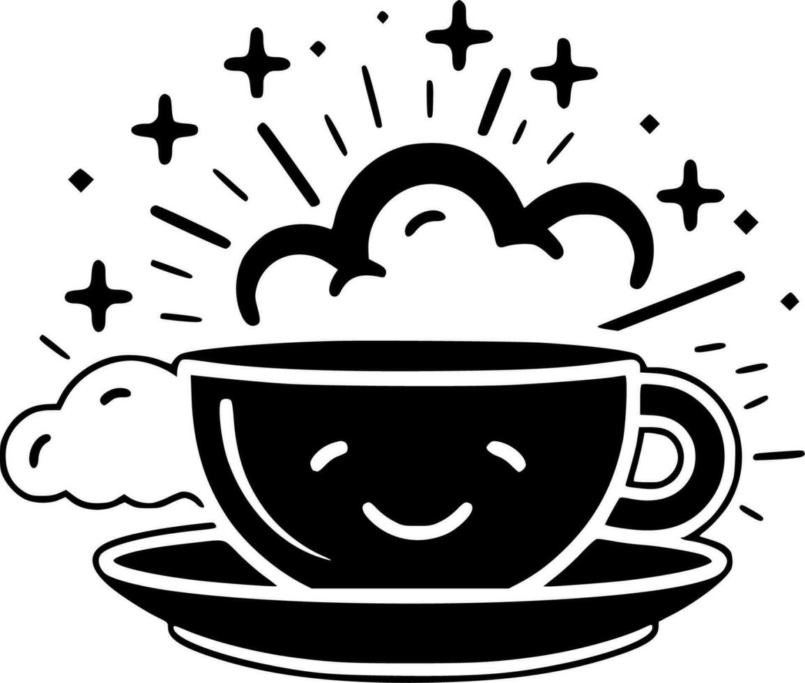 Kaffee - - minimalistisch und eben Logo - - Vektor Illustration