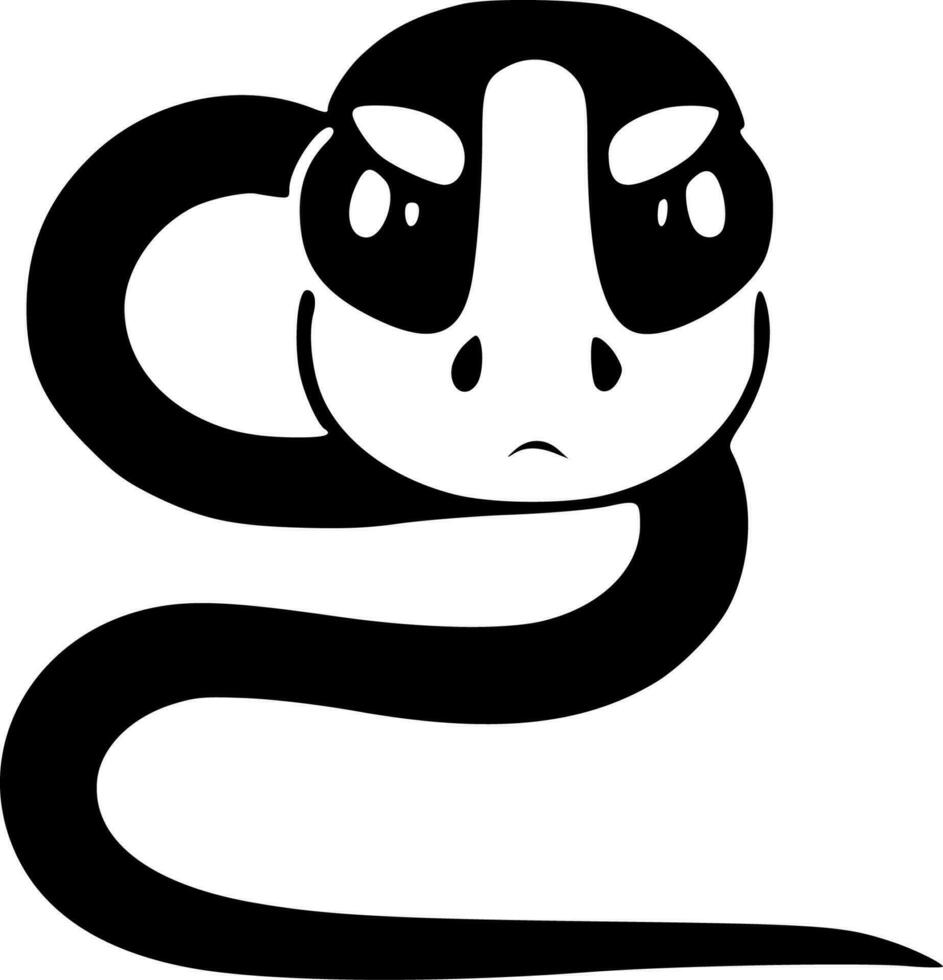 Schlange - - minimalistisch und eben Logo - - Vektor Illustration