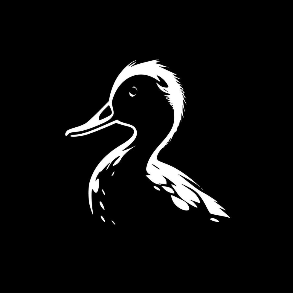 Ente - - minimalistisch und eben Logo - - Vektor Illustration