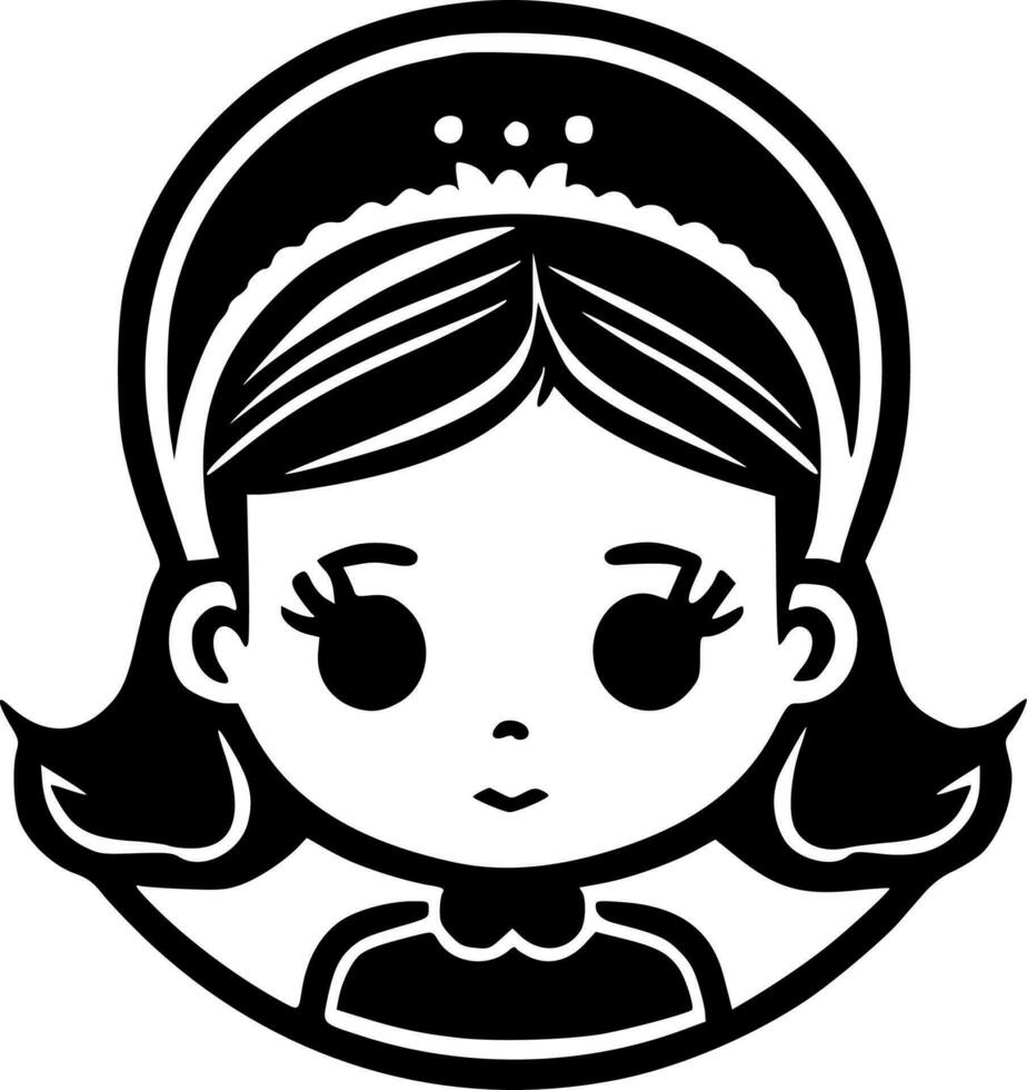 Prinzessin, minimalistisch und einfach Silhouette - - Vektor Illustration