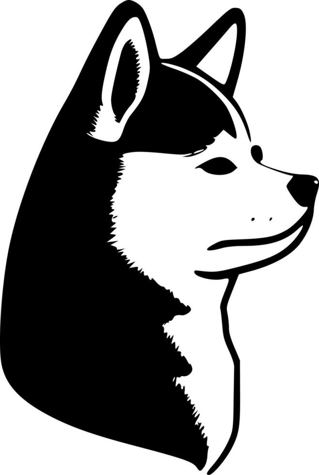 Shiba - - minimalistisch und eben Logo - - Vektor Illustration