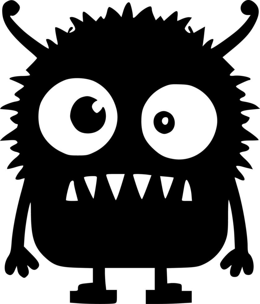 Monster- - - minimalistisch und eben Logo - - Vektor Illustration