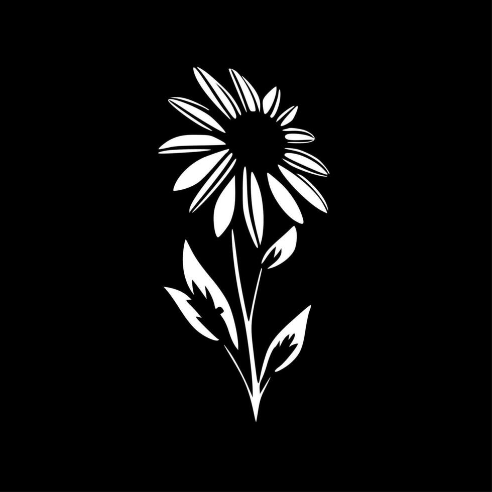 Blume, minimalistisch und einfach Silhouette - - Vektor Illustration