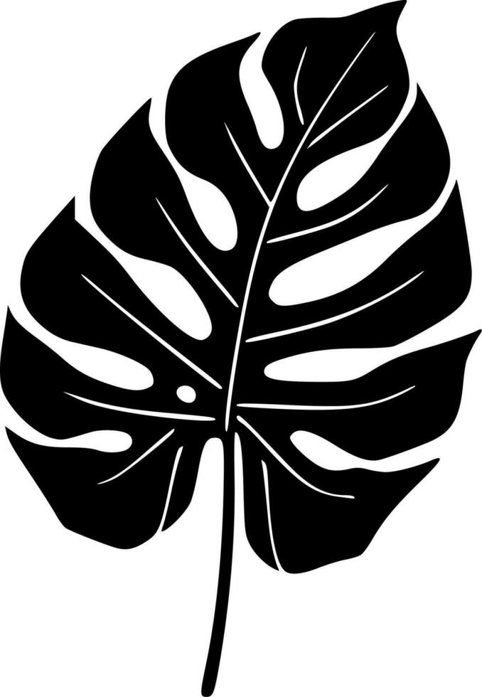 Monstera, minimalistisch und einfach Silhouette - - Vektor Illustration