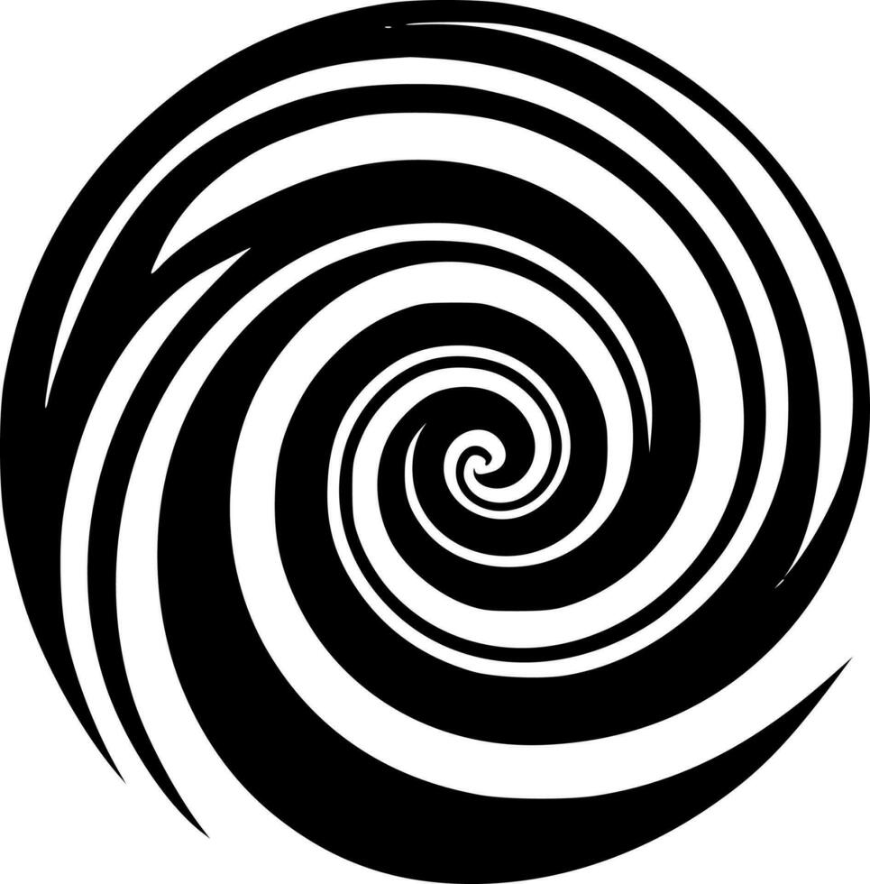 Spiral- - - schwarz und Weiß isoliert Symbol - - Vektor Illustration