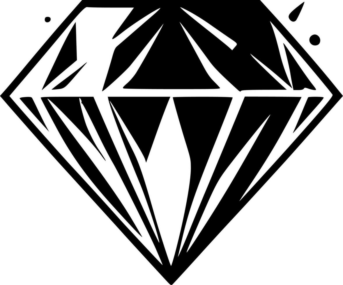 Diamant - - minimalistisch und eben Logo - - Vektor Illustration
