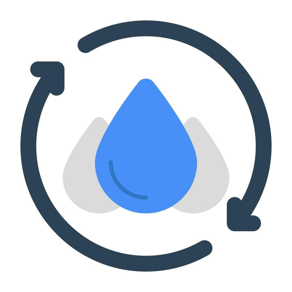 ein editierbar Design Symbol von Wasser Recycling vektor