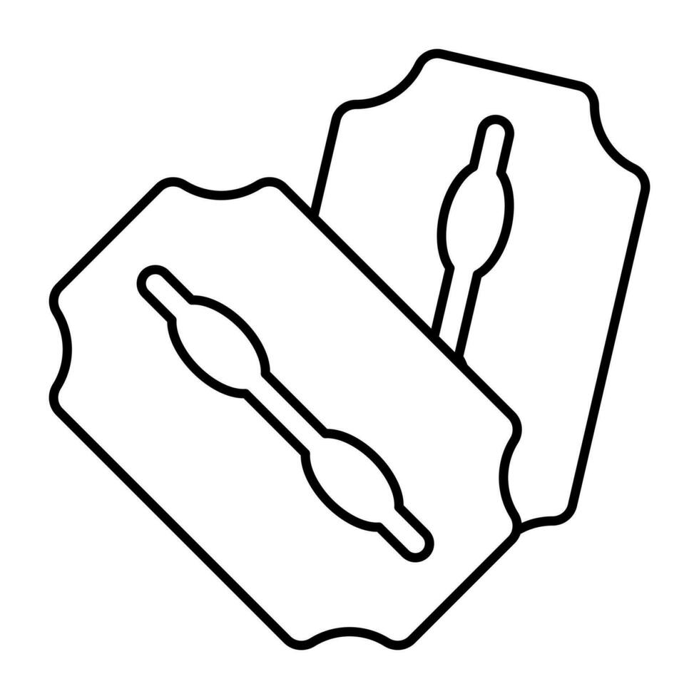 konceptuell linjär design ikon av rakapparat blad vektor