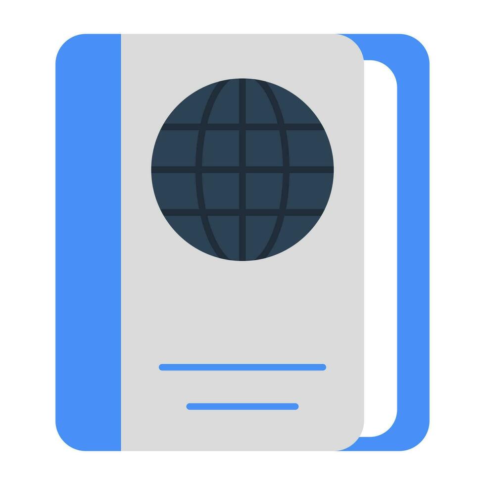en platt design ikon av pass, redigerbar vektor