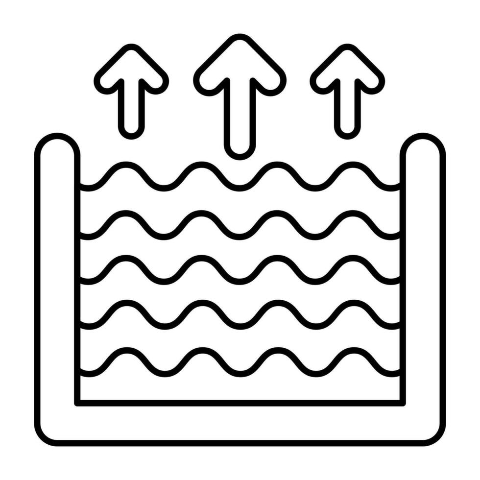 en unik design ikon av hög vatten nivå vektor